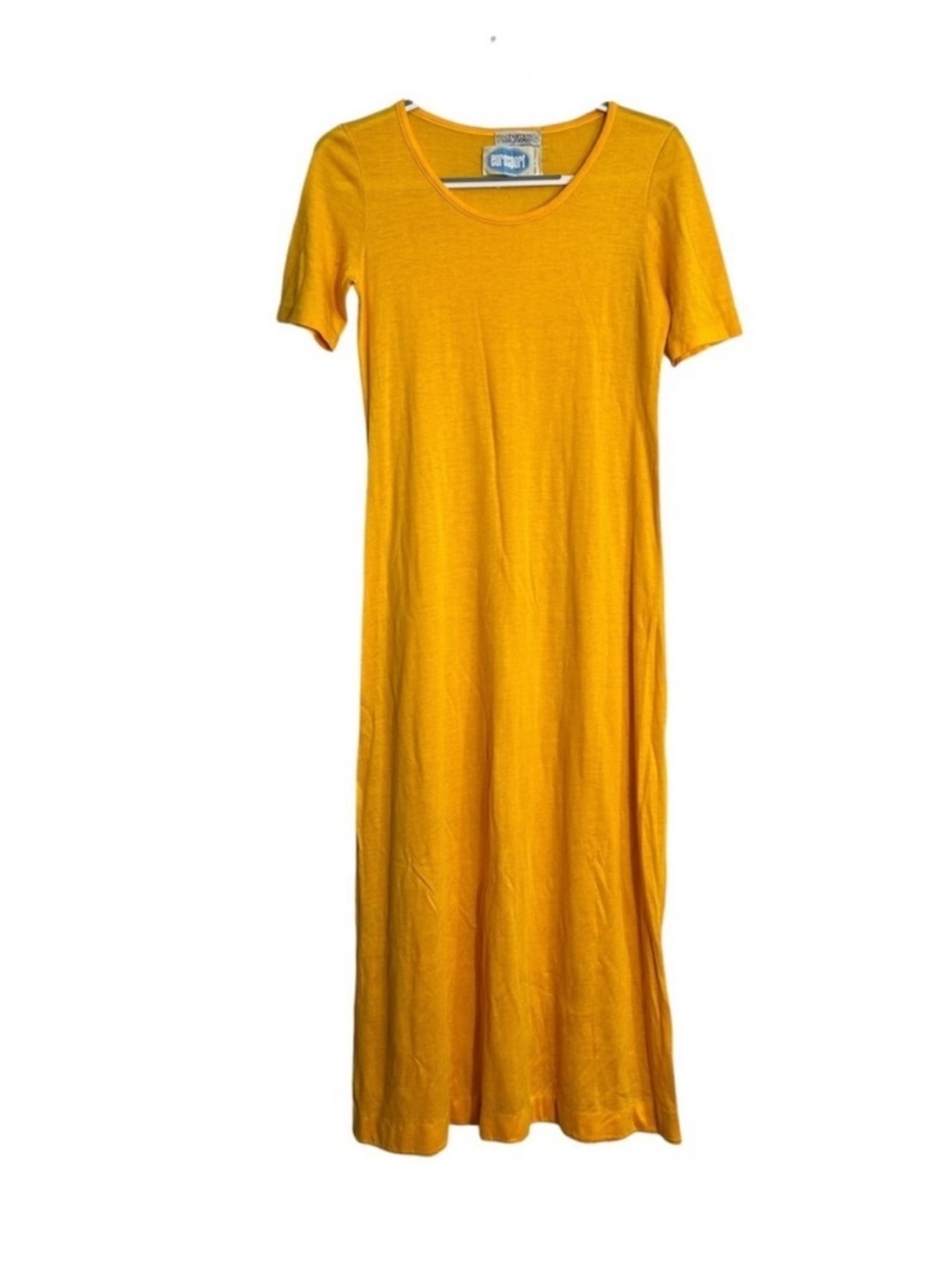 Eurosport Champs Elysees Yellow Orange Maxi Dress Vintage